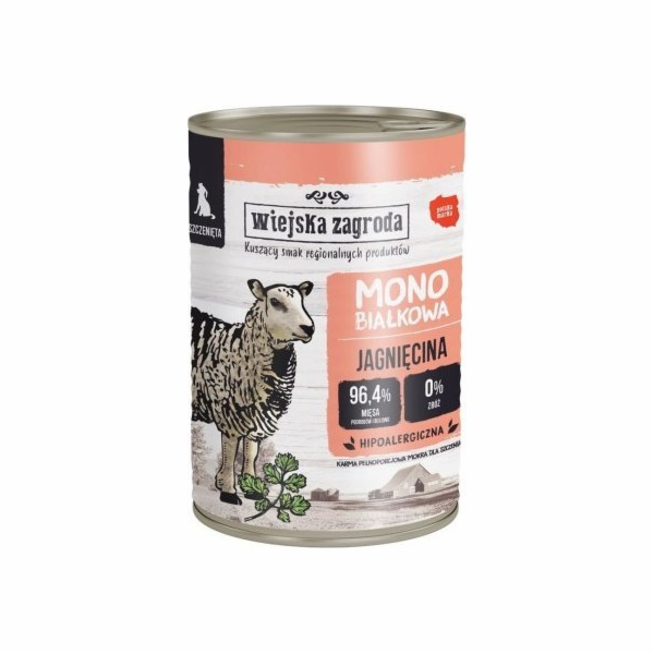 WIEJSKA ZAGRODA Puppy Monoprotein Lamb - mokré krmivo pro...
