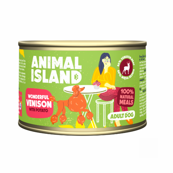ANIMAL ISLAND Jelen s bramborami - vlhké krmivo pro psy -...