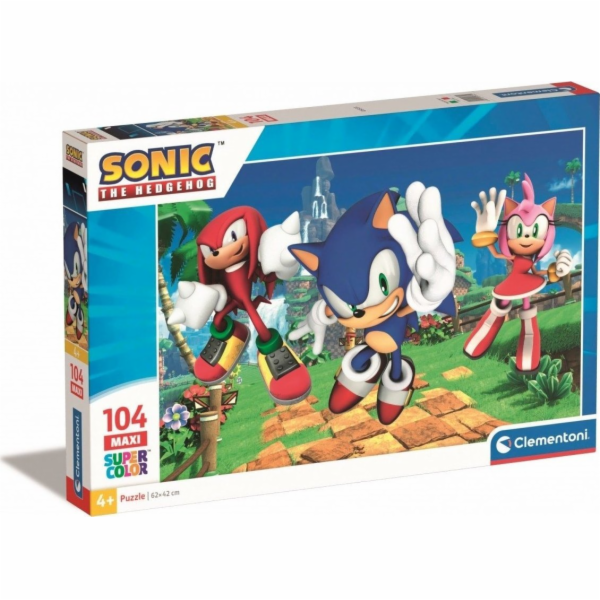 Clementoni - Puzzle 104 maxi Sonic