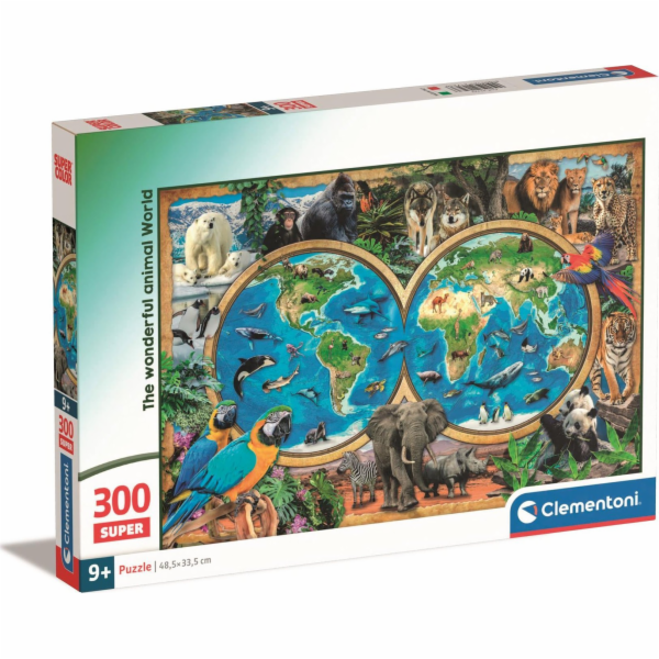 Clementoni - Puzzle 300 Úžasný svět zvířat