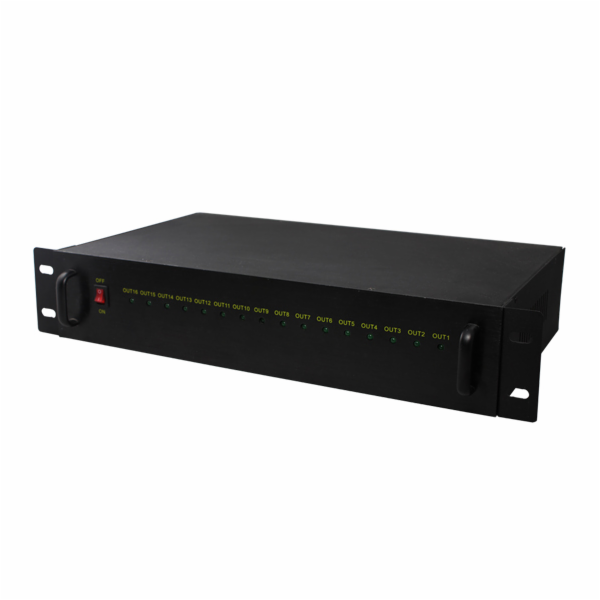 XtendLan Zdroj 24V a 28V AC, do 19" rozvaděče, 2U, 16x vý...