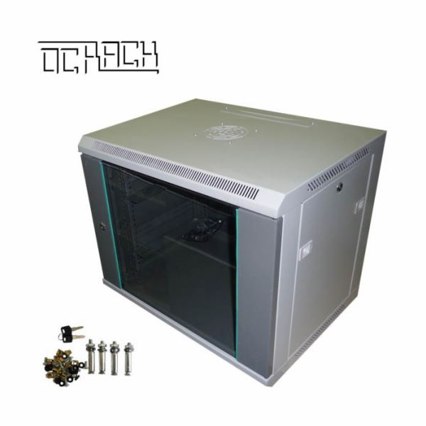 OCRACK 19" OCC-09U-45SBK rozvaděč nástěnný 9U/450mm celos...