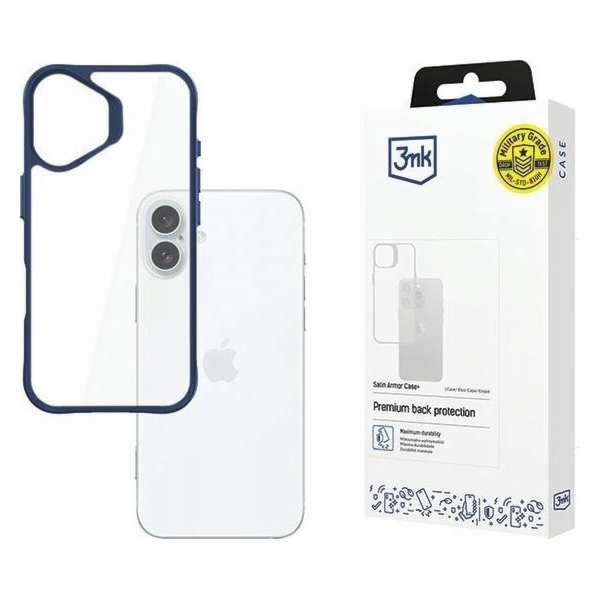 3mk Satin Armor Case+ Blue pro Apple iPhone 16 Plus