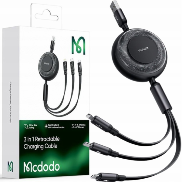 3-in-1 USB-C to USB-C / Lightning / Micro USB cable, Mcdo...