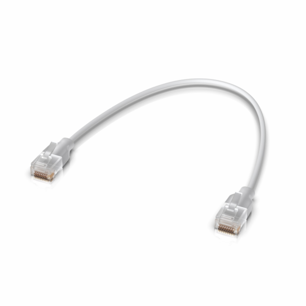 Ubiquiti UACC-Cable-Patch-EL-0.3M-W síťový kabel Průsvitn...