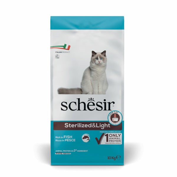 SCHESIR Adult Sterilized & Light Rich in fish - suché krm...