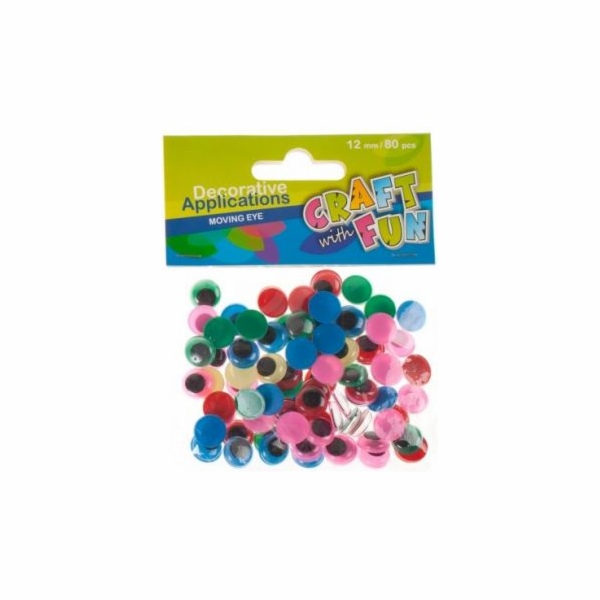 Craft se zábavnými pohyblivými očky 12 mm 290110