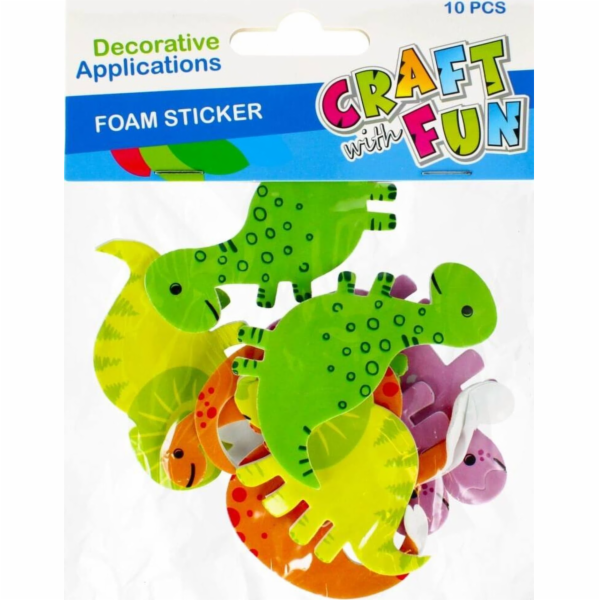 Craft with Fun DEK EVA DINO DEKORACE 10KS CF PBH 12/288