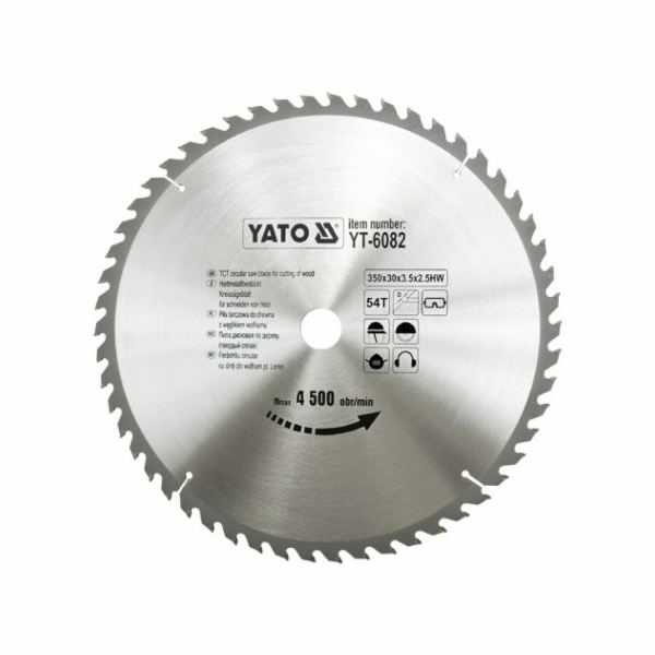 Kotoučová pila Yato Wood 350x30mm 54z YT-6082
