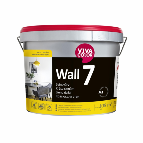 Akrylová barva na zeď Vivacolor WALL 7 C, bílá, 0,9L