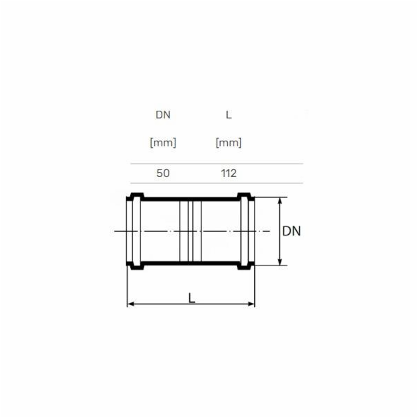 Vnitřní kanalizační dvojspojka Ultra dB, O 50 mm
