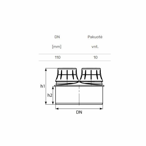 Vnitřní odvětrávání kanalizace HTplus, O 110 mm