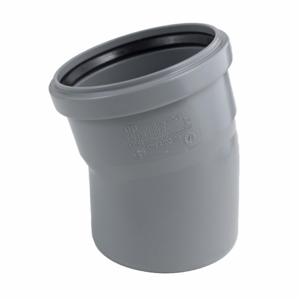 Vnitřní kanalizační koleno HTplus, O 110 mm, 15°
