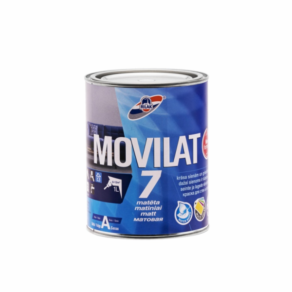 Disperzní barva Rilak Movilat 7, C základ, bílá, 0,9l