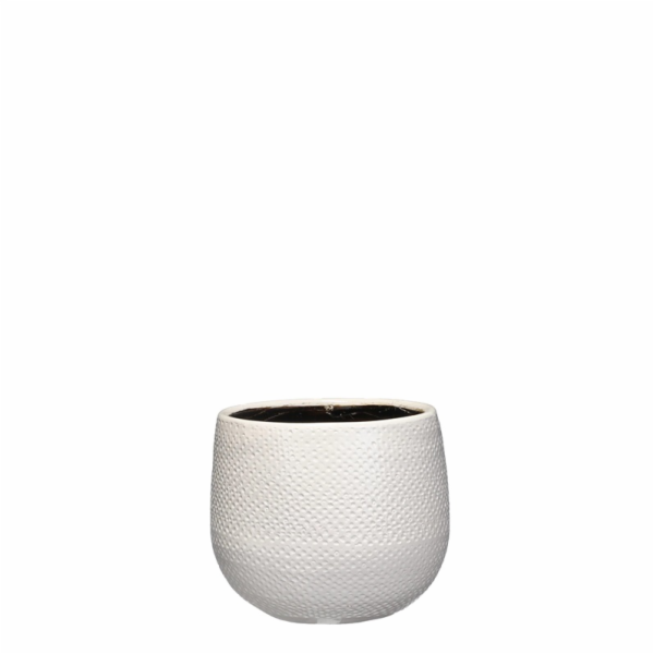 Hrnec Mica Gabriel 1043076, keramika, H 16 cm, bílý