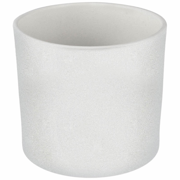 Keramický hrnec DOMOLETTI WALEC STRUCTUR, O23 cm, bílý