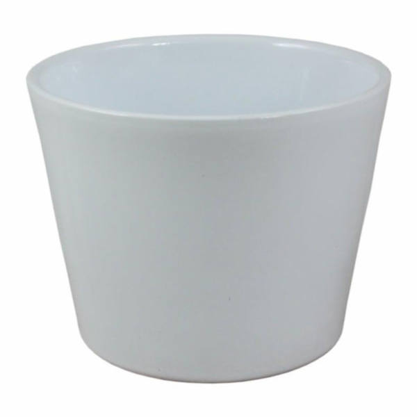 Hrnec Domoletti 44012/007, keramika, O 11,5 cm, bílý