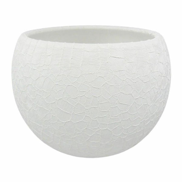 Hrnec Domoletti Lizard, keramický, O 17 cm, bílý