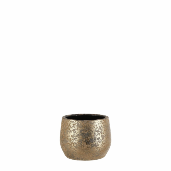 Hrnec Mica Clemente 1055435, keramika, H 19,5 cm, zlatý