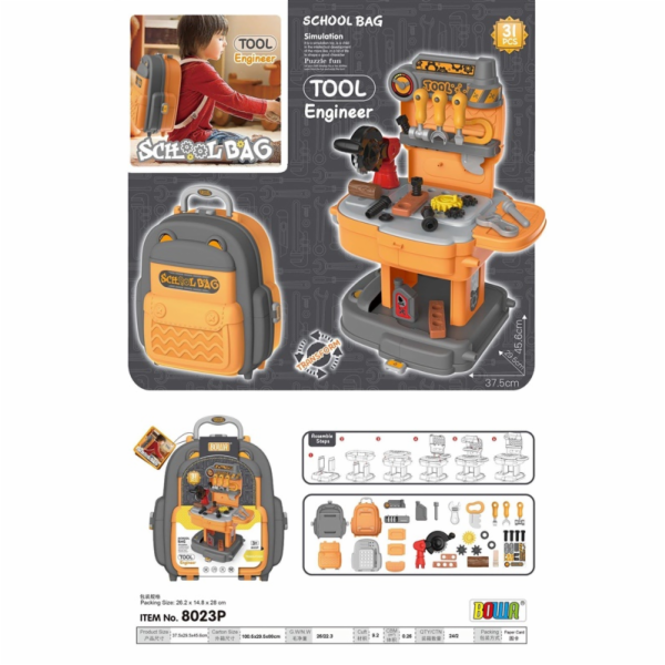 Pomůcka pro řemeslníky School Bag-Tool Engineer 8023p