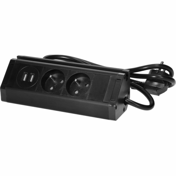 Orno  FS-13/B nábytková zásuvka s držákem telefonu, USB n...