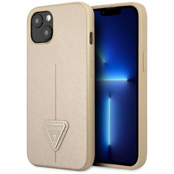 Pouzdro Guess  pro iPhone 14 6.1 béžové/béžové pevné pouz...