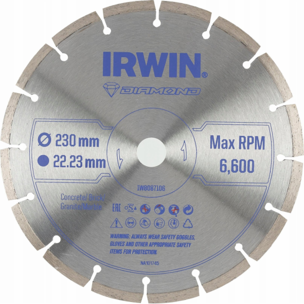 Irwin DIAMANTOVÝ DISK IRWIN 230 mm x 22,23 mm / SEGMENTOV...