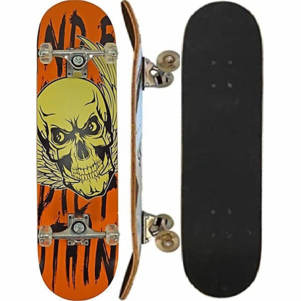 Nejlepší sportovní skateboard DŘEVĚNÝ SKATEBOARD LEBKA NE...