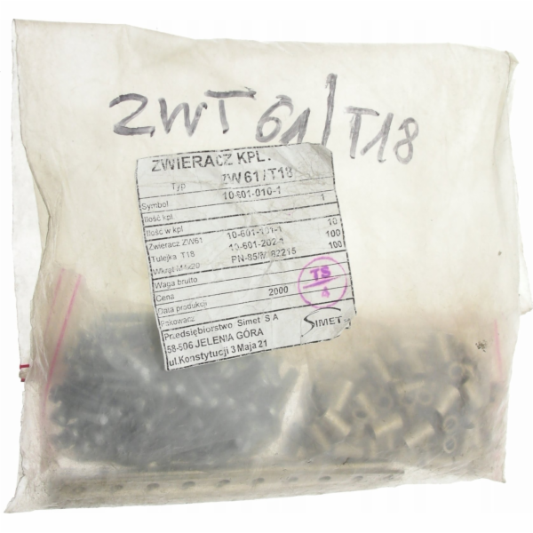 Simet Kompletní zkratovací Simet pro konektory ZW61/T18 (...
