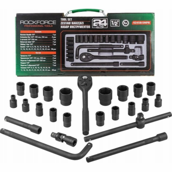 Sourcing ROCKFORCE SADA RÁZOVÝCH WRENCH 24 ks. 1/2 6 ANGL...