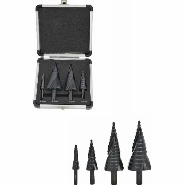 AWTools Vrtačka STEP SPIRAL VRTAČKA SADA 4ks/ 4-12 4-20 4...