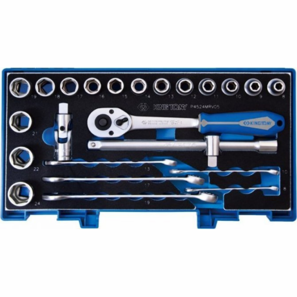 King Tony SADA ZÁSUVEK 1/2   8-24MM 24 KUSŮ (1 SADA)