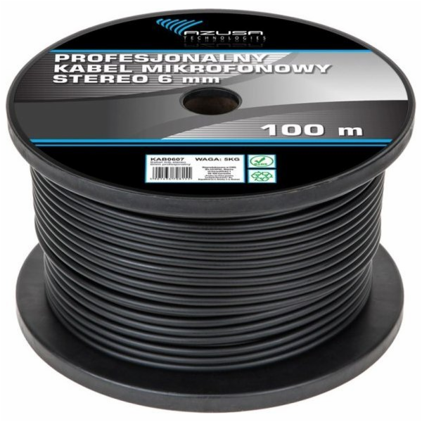 Azusa Cable Profesionální 6mm stereo mikrofonní kabel