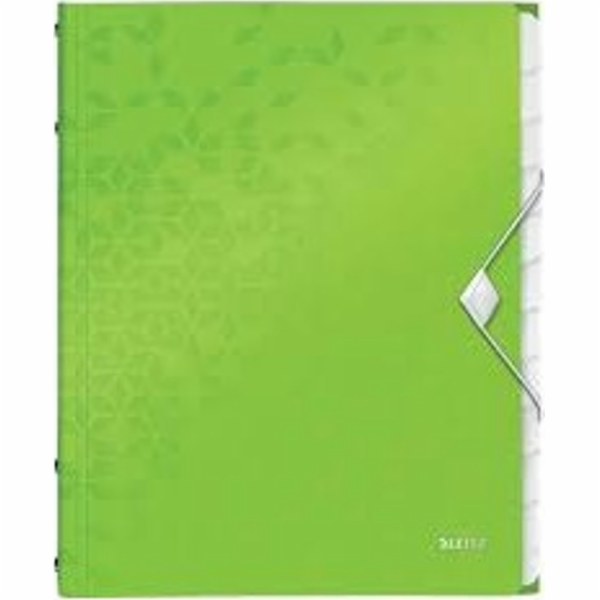 Leitz Folder s gumičkou 12 oddílů A4 200k zelená 46340054...