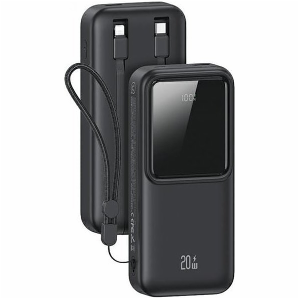 UPS Usams  Powerbanka s vestavěným USB-C+Lightning kabely...