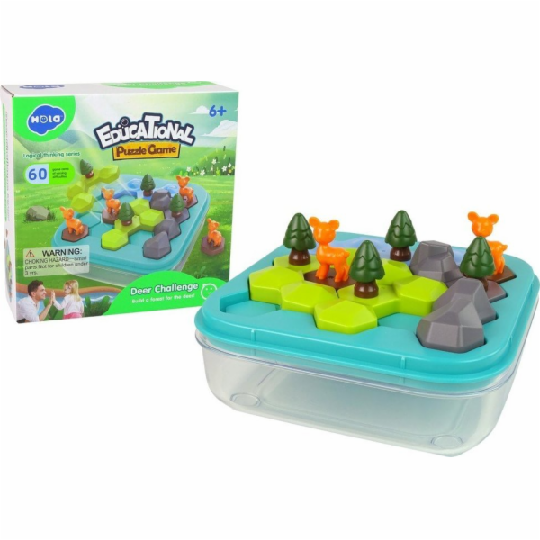 LeanToys vzdělávací puzzle hra Tetris Forest Animals Puzzle