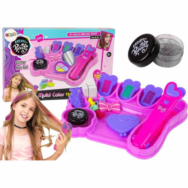 LeanToys Colored Hair Chalk Set barvicí křída + příslušen...
