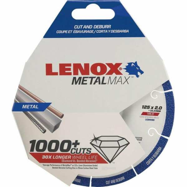 Lenox IRWIN MET SHIELD. 125 DIAMANTŮ. TYP 27 PRO ŘEZÁNÍ A...