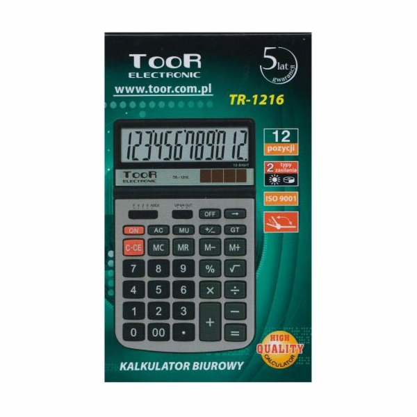 Toor Elektronická kalkulačka TR-1216 12místná kalkulačka