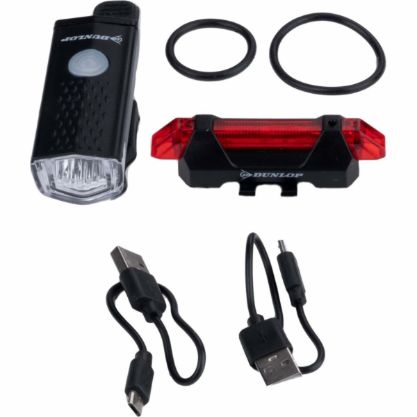 SADA LED LAMPY NA KOLO Dunlop PŘEDNÍ A ZADNÍ DUNLOP USB N...