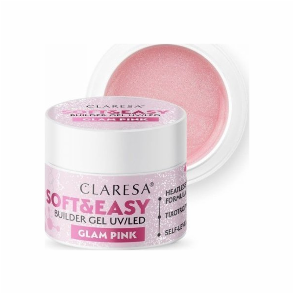 Claresa Soft&Easy Builder gel na stavbu nehtů - Glam Pink...