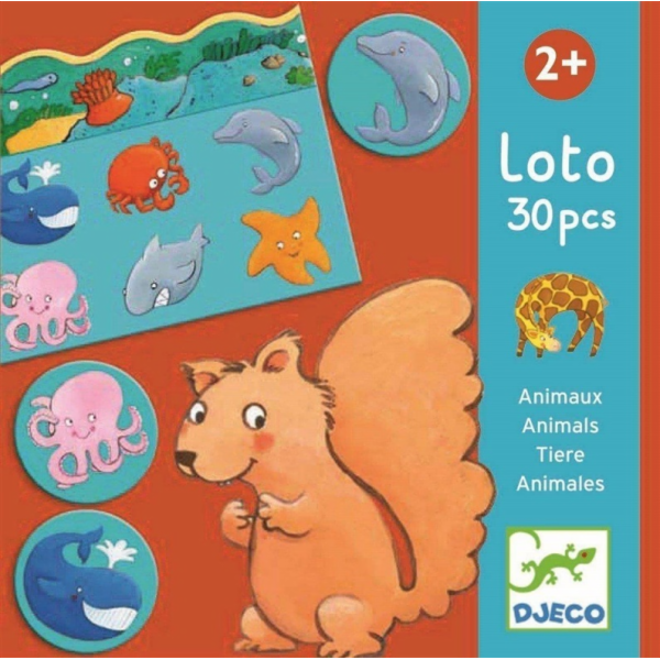 Stolní hra Djeco Lotto Animals DJ08120, EN