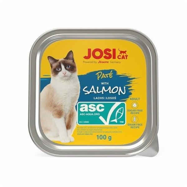 Mokré krmivo pro kočky JosiCat, losos, 0,1 kg