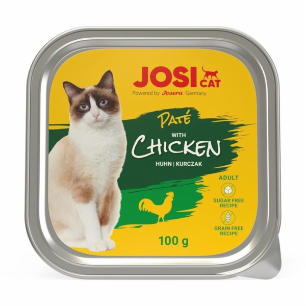 Mokré krmivo pro kočky JosiCat, kuře, 0,1 kg
