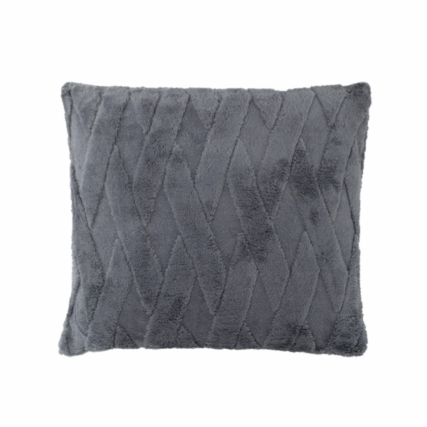 Dekorace s polštářem Domoletti Jacquard Sherpa, šedý 50 x...
