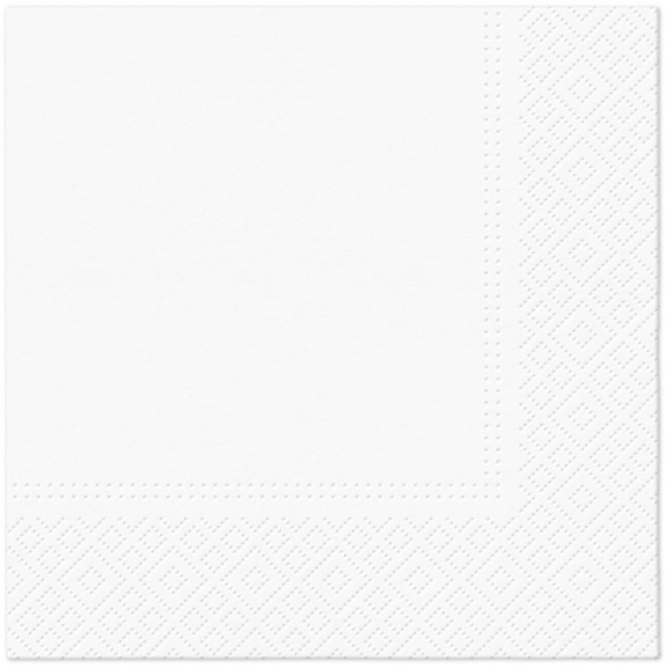 Ubrousek, 330 mm x 330 mm, bílý, 20 ks.