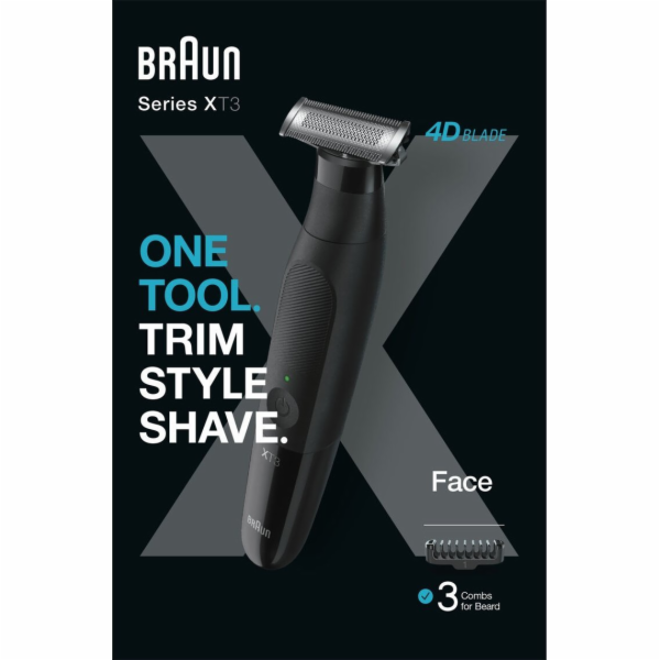 Braun | X T3100 | Zastřihovač | Bezdrátový | Černá