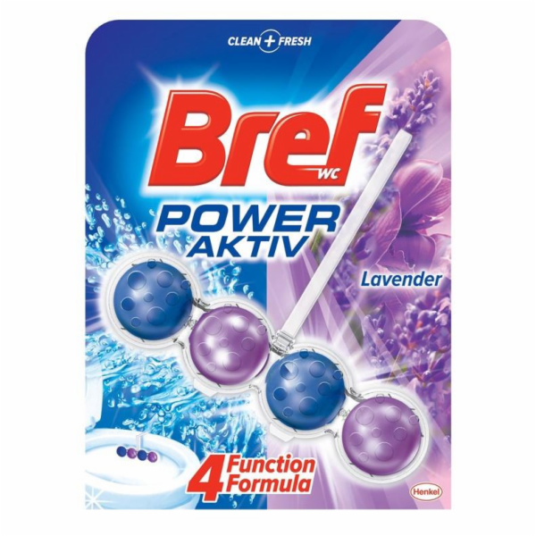 WC čistič-osvěžovač BREF POWER AKTIV LAVENDER, 50g