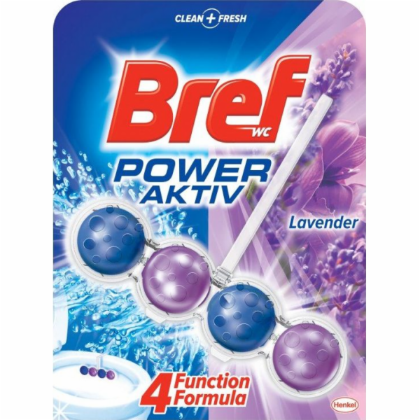 WC čistič-osvěžovač BREF POWER AKTIV LAVENDER, 50g