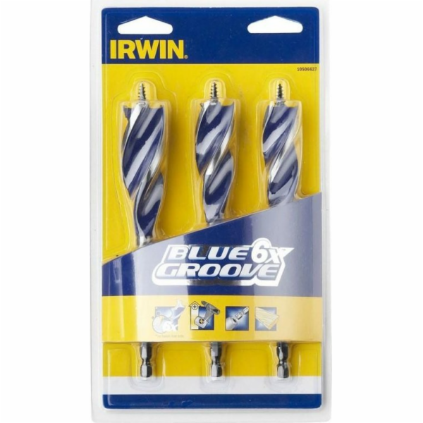 Vrtačka Irwin IRWIN SADA VRTÁKŮ DO DŘEVA 3 ks. 6x16/20/25mm